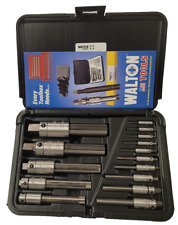 Walton 18015 15 PC Tap Extractor Set USA 4 FL SAE NC NF Metric W/ Case picture