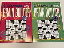 New Lot 2 Crossword Puzzle Books Full Size Vol 10 & 11  Brain Builder picture