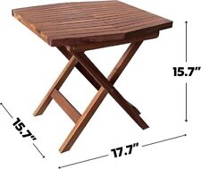 Melino Wooden Folding Table, Acacia Wooden Small Table for Indoor and Outdooruse picture