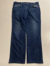 VTG 80's LEE RIDERS 36 x 30 USA UNION MADE Dark Wash Denim Straight Leg Jeans picture