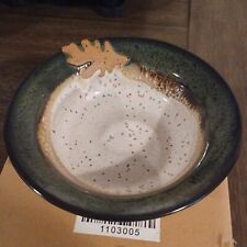 Biltmore Inspirations Lisa Conard Bowl Hand made pottery stoneware leaf green picture