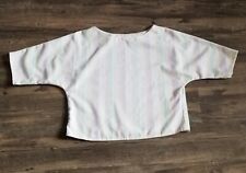 Vtg Madison Ave Connection Shirt Women's Size Medium Single Stitch Cropped  picture