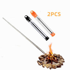 2Pcs Pocket Bellow Collapsible Fire Tools Kit Camping Survival Blow Fire Tube picture