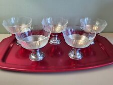 Vintage 1930s American Sweetheart sherbet dishes; Regal 1950s aluminum tray picture