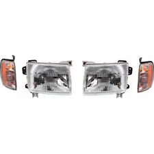 Headlight Set For 1998-2000 Nissan Frontier with Corner Lights and Bulb picture