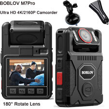BOBLOV M7Pro 4K GPS Body Camera with Audio 128GB 180° Rotate Lens Dash Camera picture