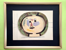 PABLO PICASSO BEAUTIFUL VINTAGE 1948 CERAMIQUE PRINT  FRAMED + LARGE 16X20 in. picture