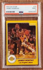1983 Star #25 James Worthy Lakers Original Rookie Basketball Card PSA 9 MINT RC picture