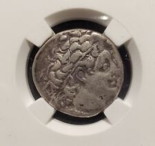NGC AUTHENTIC  Ch F  PTOLEMY XII 80-51 bce( yr 10) 72/71 bce TETRADRACHM picture