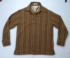 Vintage Gant Shirtmakers 50s 60s Striped Knit Shirt Jacket Large 100% Wool Rare picture