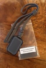 New Tumi Luggage Tag With Additional Monogram Patch in Gray Leather Model 2022. picture