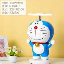 Cartoon Doraemon Resin Bedroom Table Lamp Night Lights Tricolor Dimming Light picture