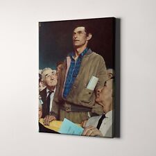 Norman Rockwell Freedom of Speech USA America 1950s Canvas Wall Art Print picture