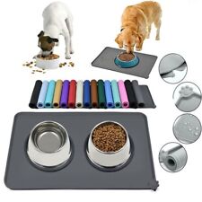 Pet Food Mat Cat Dog Puppy Silicone Feeding Non Slip Waterproof Bowl Mat 18x12in picture