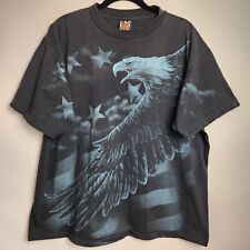 Vintage 3D Emblem Bald Eagle Flag Pittsburgh USA Mens XL Short Sleeve T Shirt picture