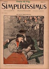 1897 Simplicissimus-Lovers by E Thony -Piano Teacher-Art Nouveau, Extremely Rare picture