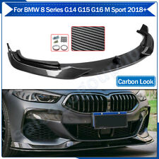 Fits BMW 8 Series G14 G15 G16 M850i Sport Carbon Look Front Bumper Lip Splitter picture