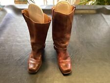 Womens Vintage 1970’s Brazilian Made ALL LEATHER Size 8 picture