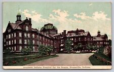 Southern Indiana Hospital for the Insane Evansville IN c1910 Postcard picture