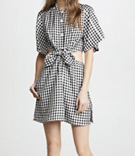NWT Sonia Rykiel Women's Wrap Waist Minidress, Black/White Check Size 42 picture