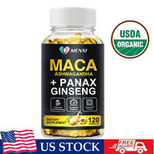 Organic Maca Root Capsules | 120 Pills | Peruvian Maca Extract for Men & Women picture