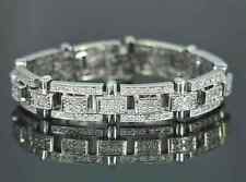 Men's Round Lab Created Diamond Bracelet 7CT Lab-Created 14K White Gold Plated picture