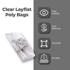 18x18 Clear Lay Flat Open Top Poly Plastic Bags 18