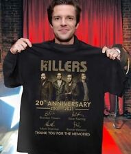 Vintage Style The Killers T-Shirt 20th Anniversary Black Cotton Shirts picture
