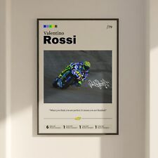 Valentino Rossi Legend Motor GP Autographed Art Poster Prints. Great Gift picture