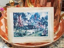 Vintage Colonial Virginia Williamsburg garden st George tucker house card print picture