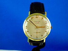 VINTAGE SHALOM BY DESTA HEBREW DIAL 17J SWISS MENS WRISTWATCH SERVICED RARE 60s picture