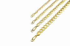 14k Solid Yellow Gold Cuban Link Chain Necklace 1.5-12mm Men's Women Sz 16