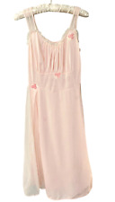 Vintage Myrose Nightgown Sz M  1940’s Slip Dress Pink Nylon Gorgeous Gown Sleep picture