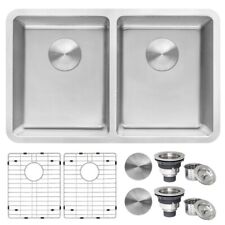 Ruvati 28-inch Undermount 50/50 Double Bowl 16 Gauge Kitchen Sink-RVM5077(4188) picture