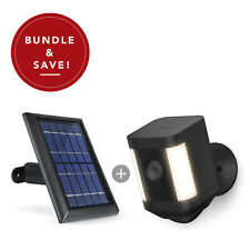 Wasserstein Ring Spotlight Cam Plus Battery + Solar Panel Bundle (1-Pack, Black) picture