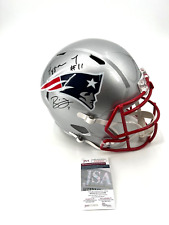 BAILEY ZAPPE & TYQUAN THORNTON PATRIOTS SIGNED FULL SIZE HELMET JSA WITNESS COA picture