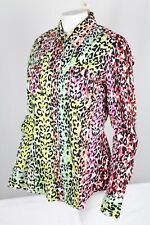 Roper Women's Snap Button Western Shirt Long Sleeve Large Multi Color Leopard picture