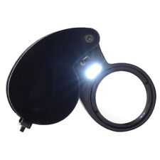40x 25mm Glass LED Light Magnifying Magnifier Jeweler Eye Jewelry Loupe Loop USA picture