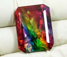Doublet 50.70 Ct Certified Natural Ammolite Opal-Like Organic Loose Gemstone picture