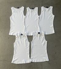Sledge USA Vintage Y2K Blank White Five Wholesale Lot Tank Tops (5) picture