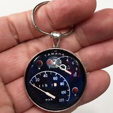 Vintage 60's Yamaha YM YD Motorcycle Speedometer RPM Tach Tachometer Keychain picture