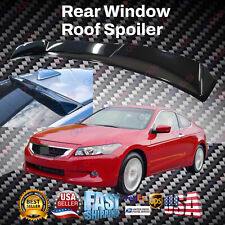 Fits 2008-2012 Honda Accord ABS Gloss Black Rear Roof Window Visor Spoiler Wing picture
