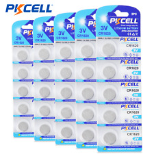25 Piece Fresh Stock PKCELL CR1620 BATTERY 3V CR 1620 DL1620 BR1620 BATTERIES picture