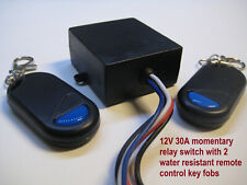 MSD-INC 12V 30A DC MOMENTARY relay switch with 2 remote control key fob RX10M2 picture