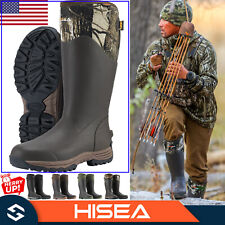 HISEA Men's Rubber Boots Neoprene Insulated Rain Boots Mud Working Hunting Boots picture