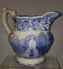 Blue Transferware Fountain Pitcher Enoch Wood & Sons 2nd Quarter 19th C. Rare picture