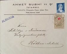 Turkey  1937 Ahmet Subhi Cover franked with Ata & Red crescent stamp to Germany picture