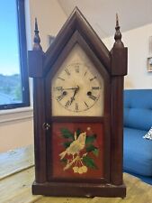 Antique E.N. Welch Steeple Mantel Clock 30-Hour Albany NY Capital 1850’s Works picture