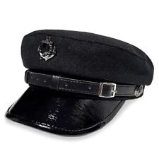 Vintage Woolen Captain Hats with Anchor & Pu Leather Band, Stylish Newsboy Sea  picture