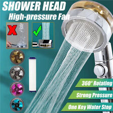 Handheld Propeller Turbo Fan Hydro Jet Spinning Shower Head High Pressure Filter picture